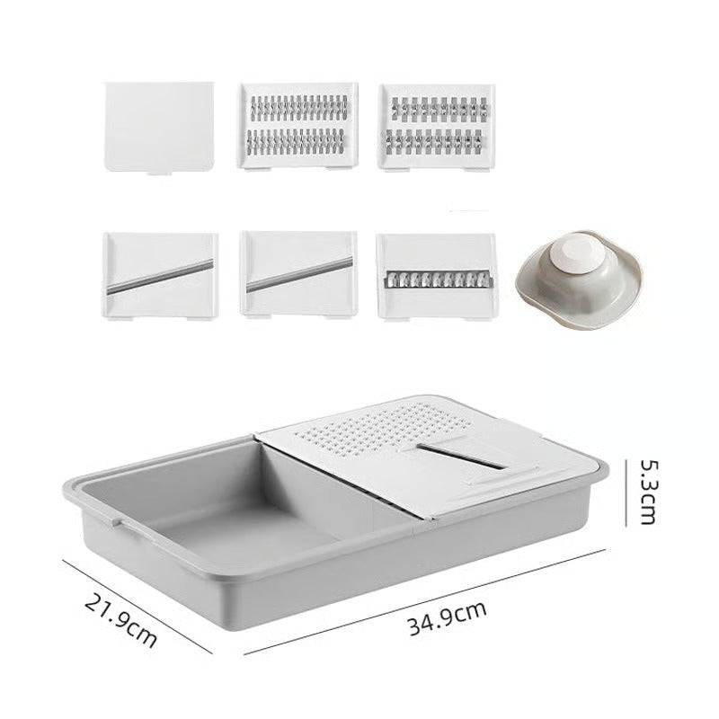Rynx | Cutting board with grater & blade change – Incl. practical hand guard