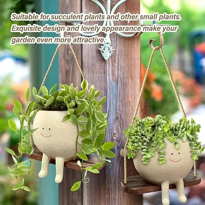 Rynx | Hanging planter with smiling face