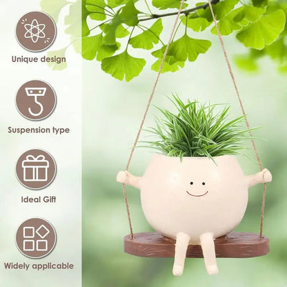 Rynx | Hanging planter with smiling face