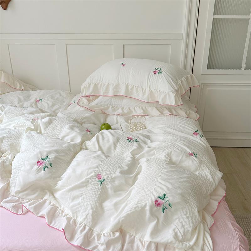 Rynx Coquette Aesthetic Ruffle Bedding Set