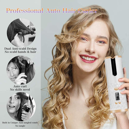 Rynx | Wireless Automatic Portable Ceramic Drum Hair Curling Iron
