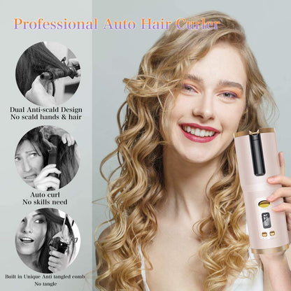 Rynx | Wireless Automatic Portable Ceramic Drum Hair Curling Iron