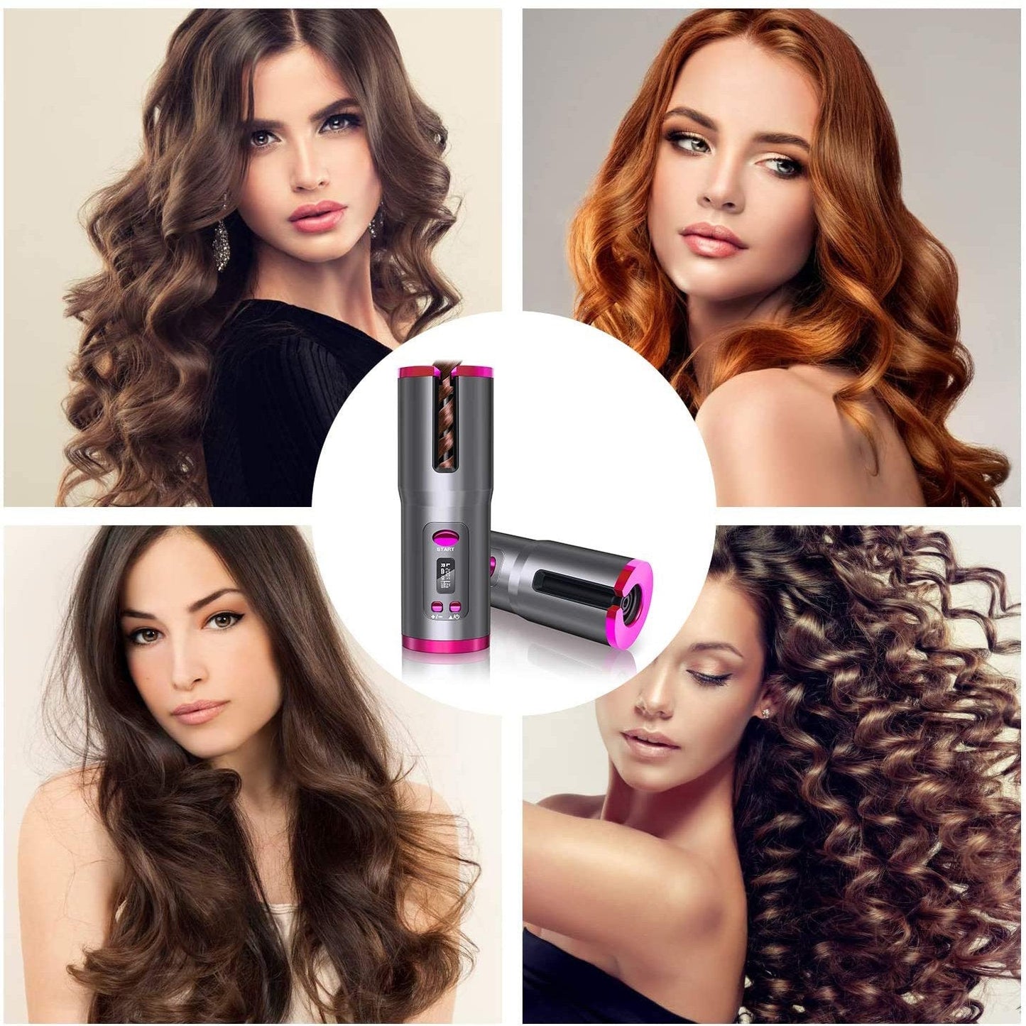 Rynx | Wireless Automatic Portable Ceramic Drum Hair Curling Iron