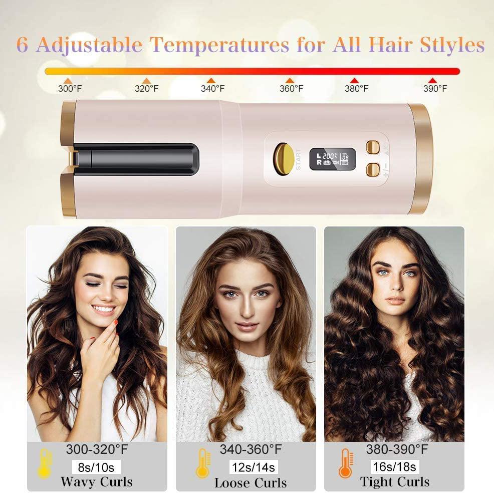 Rynx | Wireless Automatic Portable Ceramic Drum Hair Curling Iron