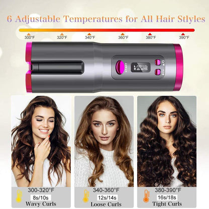 Rynx | Wireless Automatic Portable Ceramic Drum Hair Curling Iron