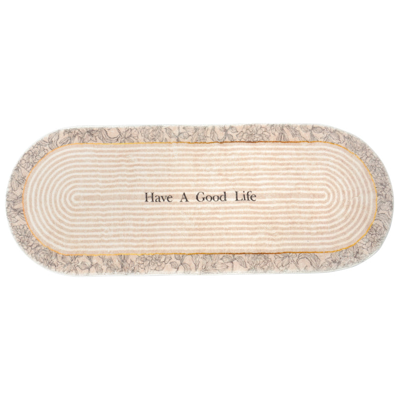 Rynx | Track and Flower Cream Bedroom Mat