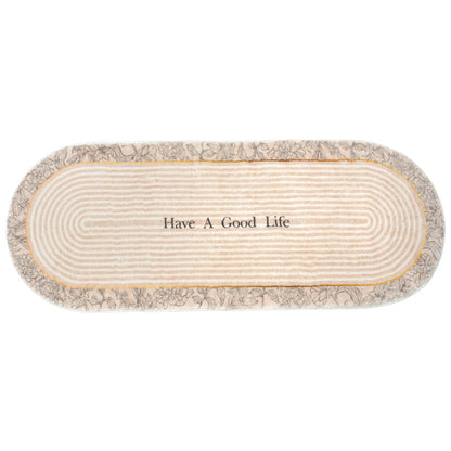Rynx | Track and Flower Cream Bedroom Mat