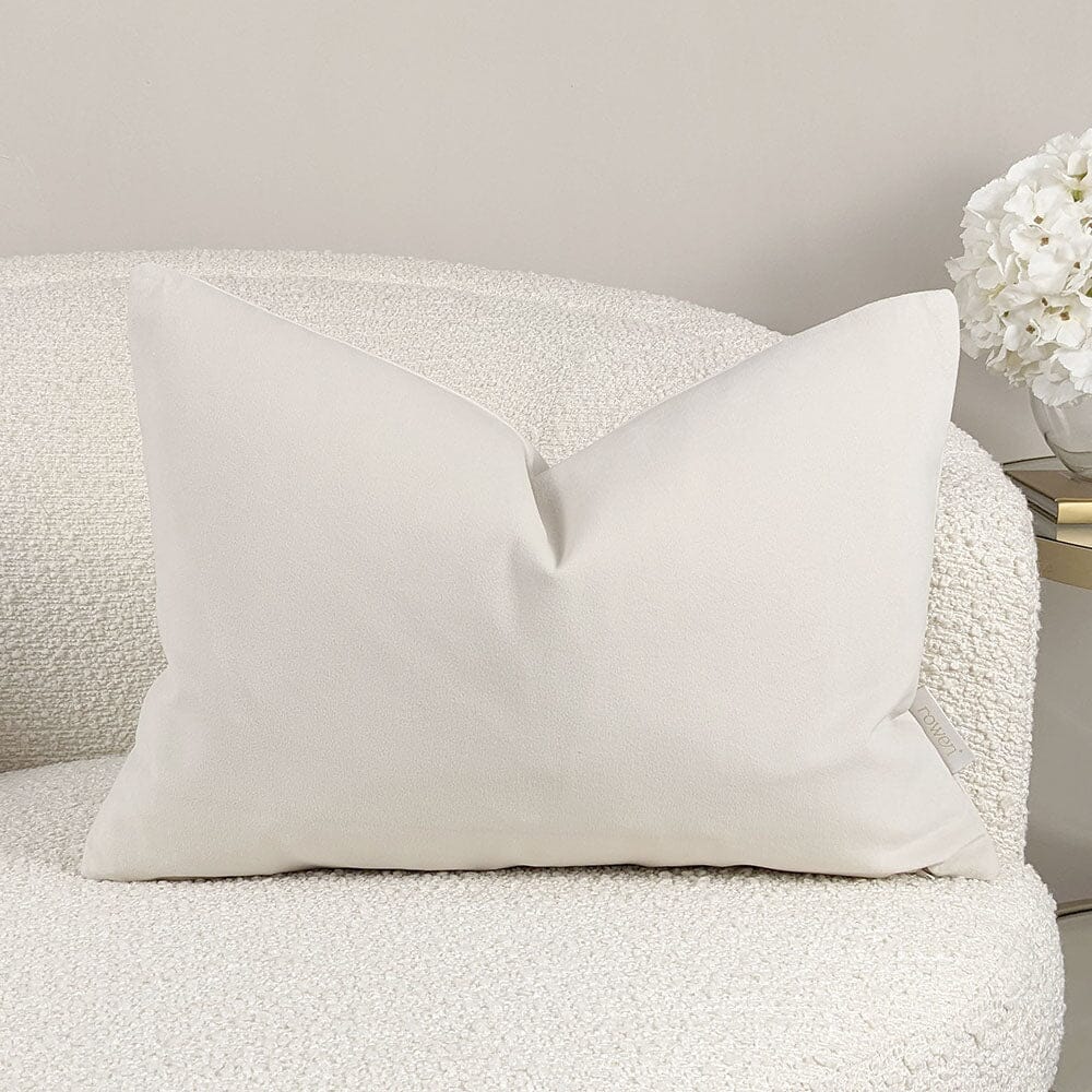 Rynx | Cream Velvet Bolster Cushion - 35 x 50cm