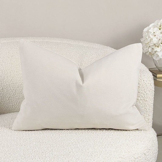 Rynx | Cream Velvet Bolster Cushion - 35 x 50cm