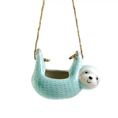 Rynx | SlothGarden - Charming hanging ceramic plant bowl for your indoor oasis