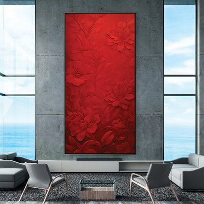 Rynx | Crimson Flora Canvas