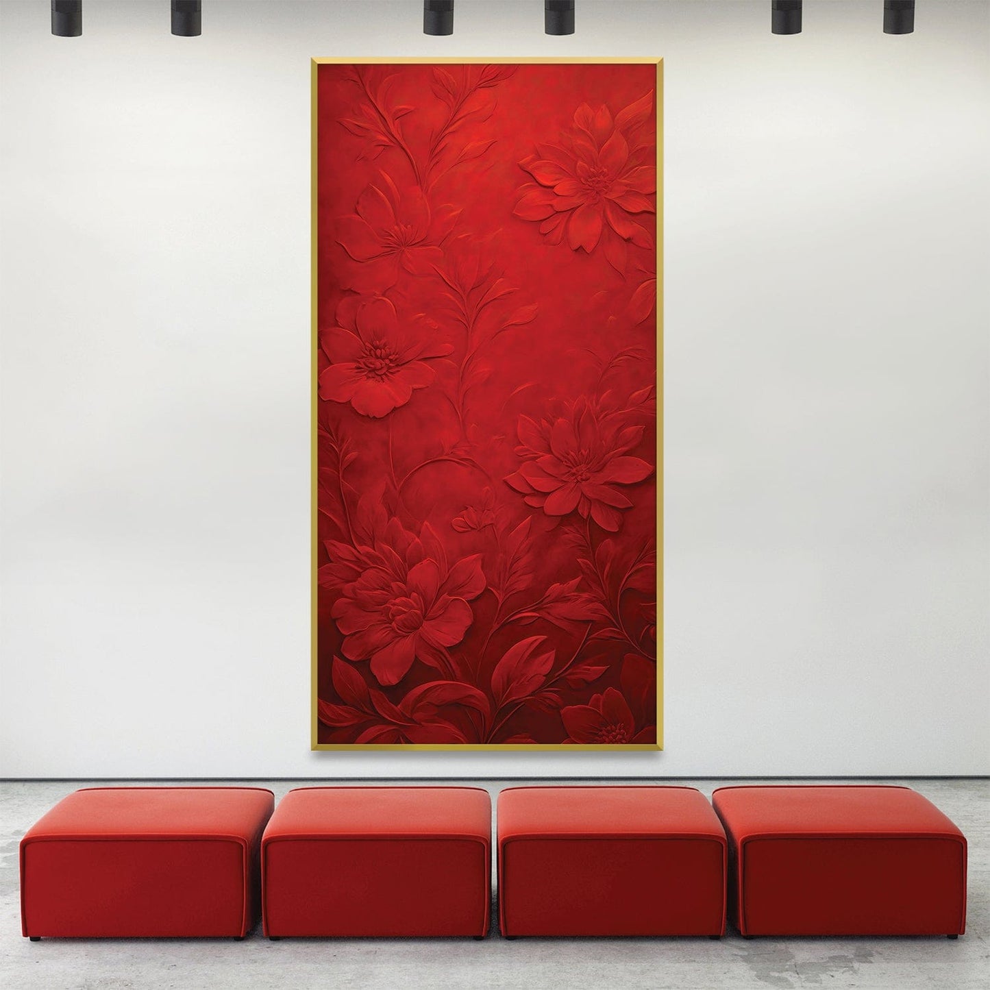 Rynx | Crimson Flora Canvas