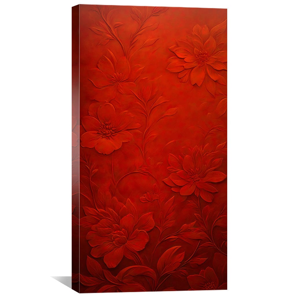 Rynx | Crimson Flora Canvas