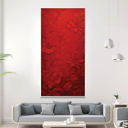 Rynx | Crimson Flora Canvas