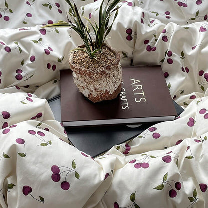 Rynx | Purple Cherries Bedding Set