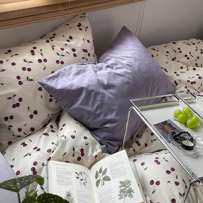 Rynx | Purple Cherries Bedding Set