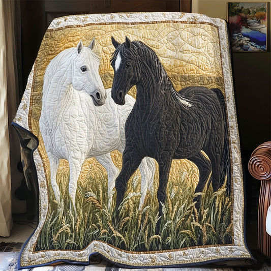 Rynx | Pair Horse Quilted Blanket