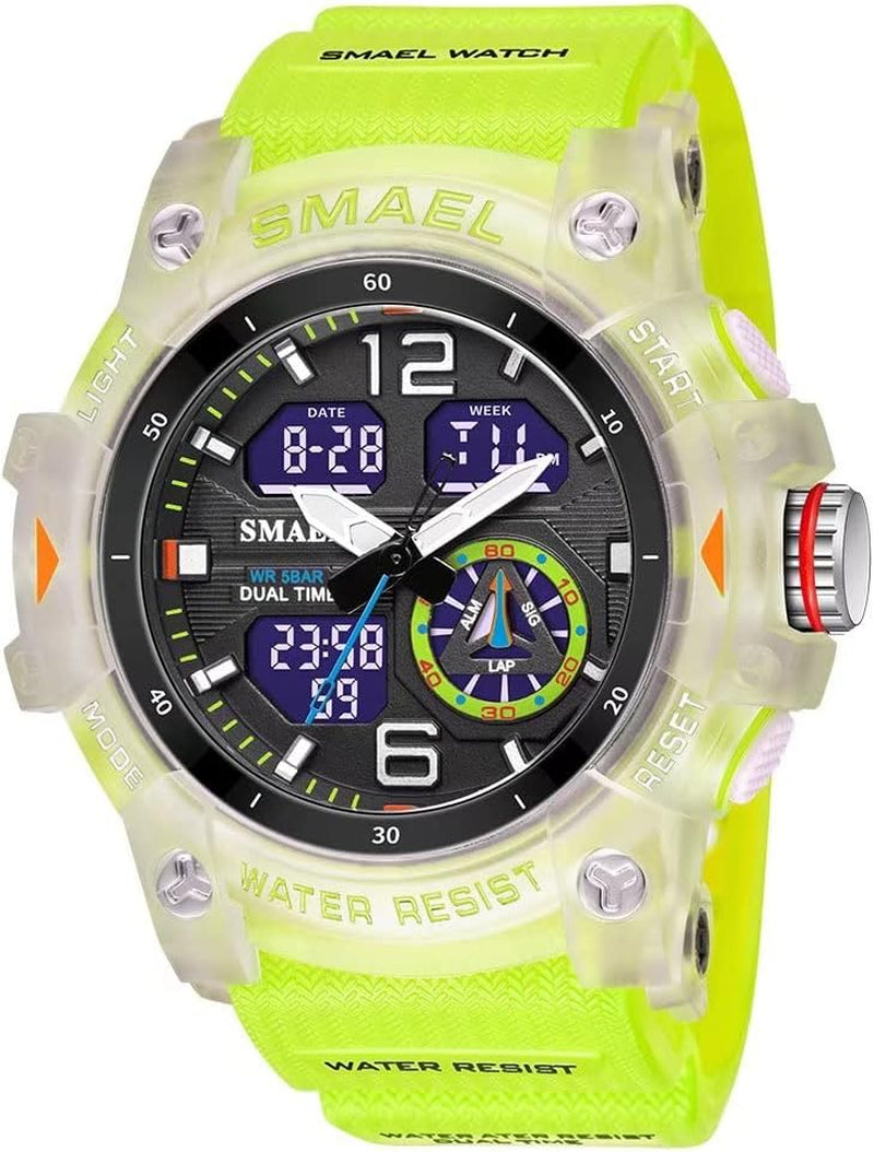 Rynx | Men's waterproof sports wristwatch with date and multifunction LED alarm stopwatch