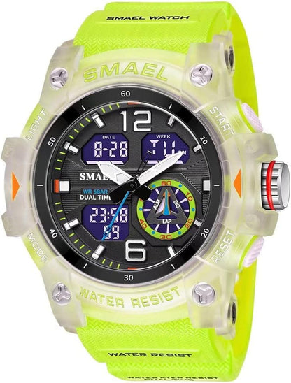 Rynx | Men's waterproof sports wristwatch with date and multifunction LED alarm stopwatch