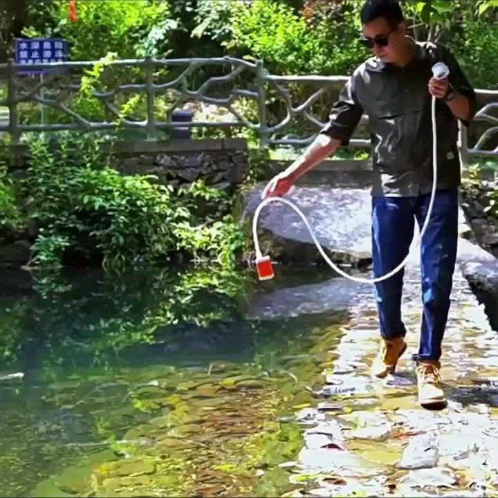 Rynx | Portable USB Watering Device - Adjustable Pressure for Outdoor Bathing, Car Cleaning and Plant Watering
