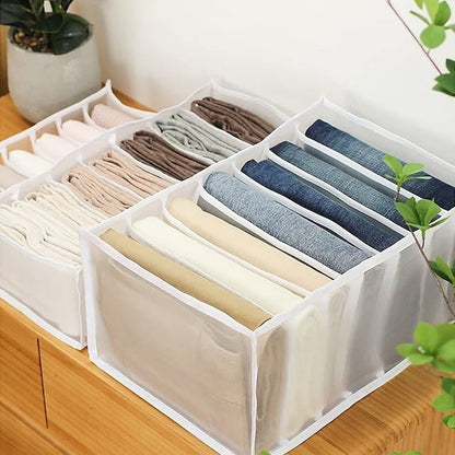 Rynx | 7 Grid Wardrobe Clothing Mesh Divider Set Organizer