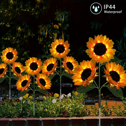 Rynx | SolarBloom - Sunflower LED Garden Lighting with 3 Heads, Waterproof