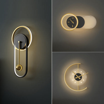 RYNX | Nordic Minimalist Silent Clock Wall Lamp