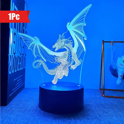 Rynx | DinoLight - 3D Dinosaur Night Light with Touch Control, RGB Light