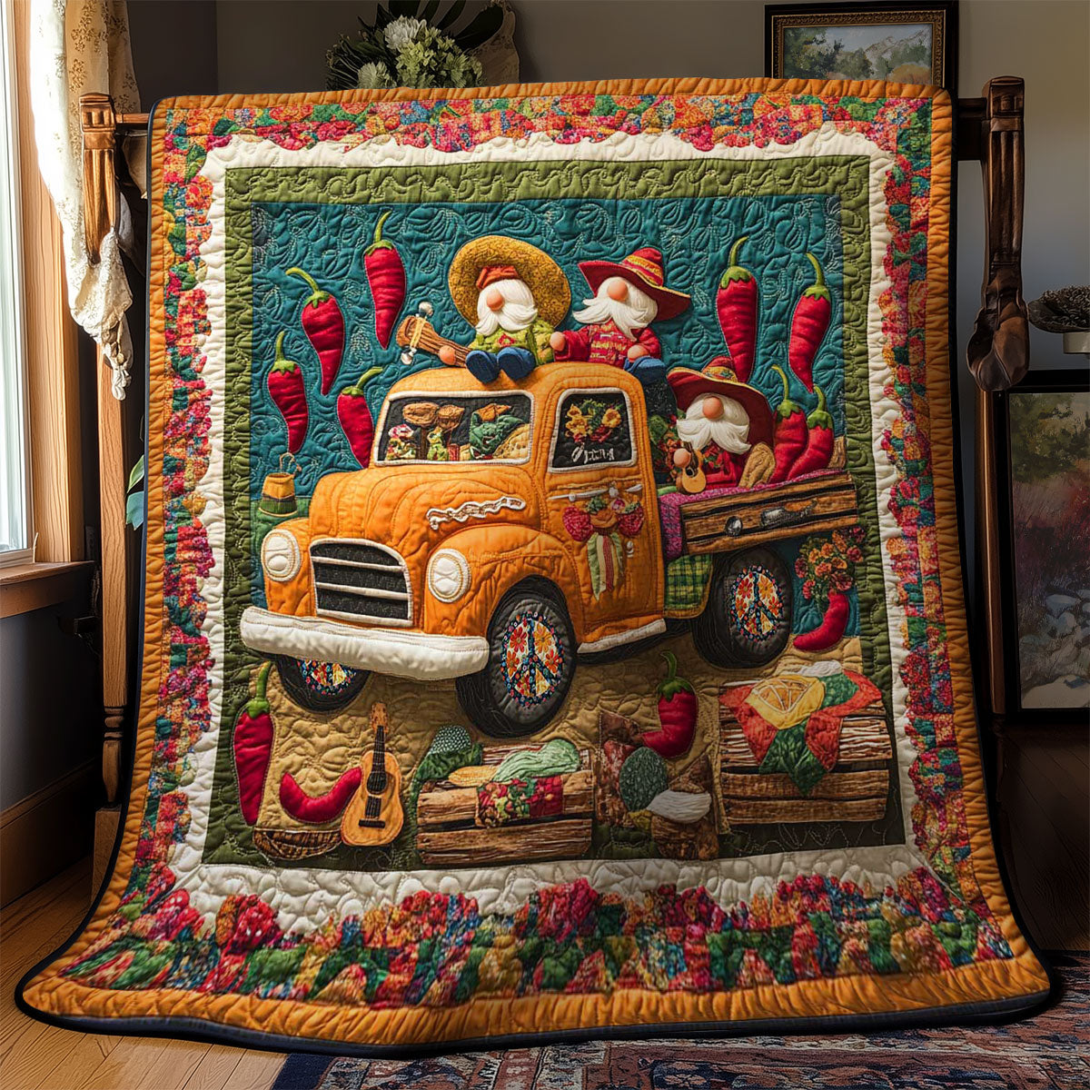 Rynx | Orange Gnome Ride Quilt