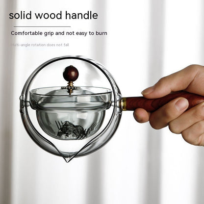 Rynx | Rotary-glass-teapot with infuser.