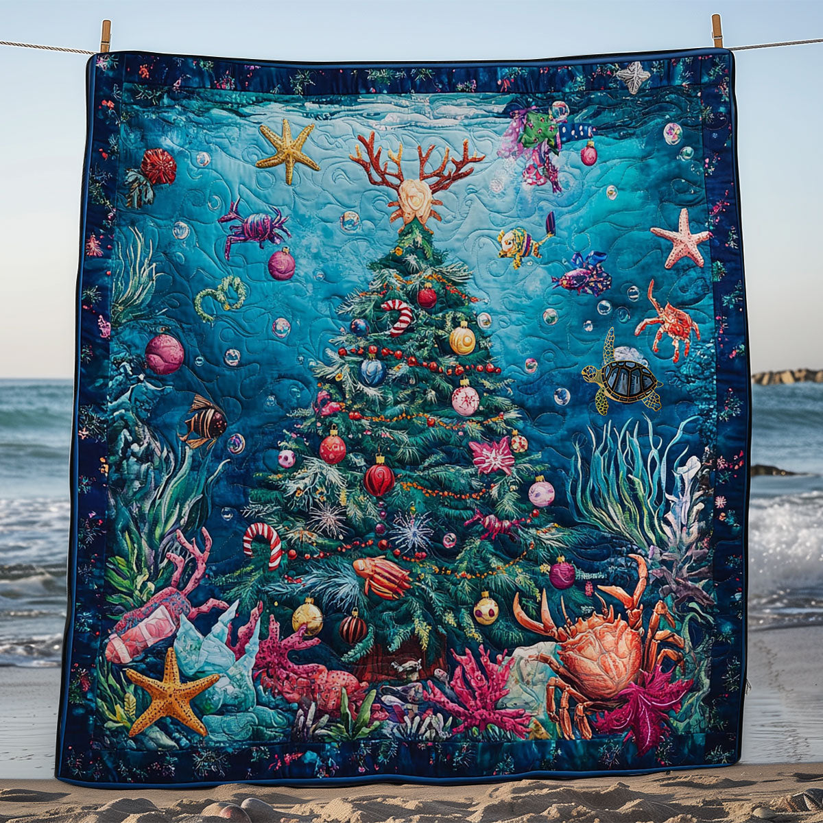 Rynx | Ocean Christmas Tree Quilt