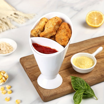 Rynx | 2 in 1 French Fries and Ketchup Holder - Restaurant Organizer to Keep Fries and Sauce Neatly Arranged