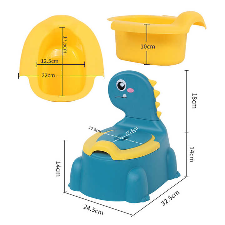 Rynx | Toddler Toilet Trainer Modern Dinosaur Style with Handle for Training