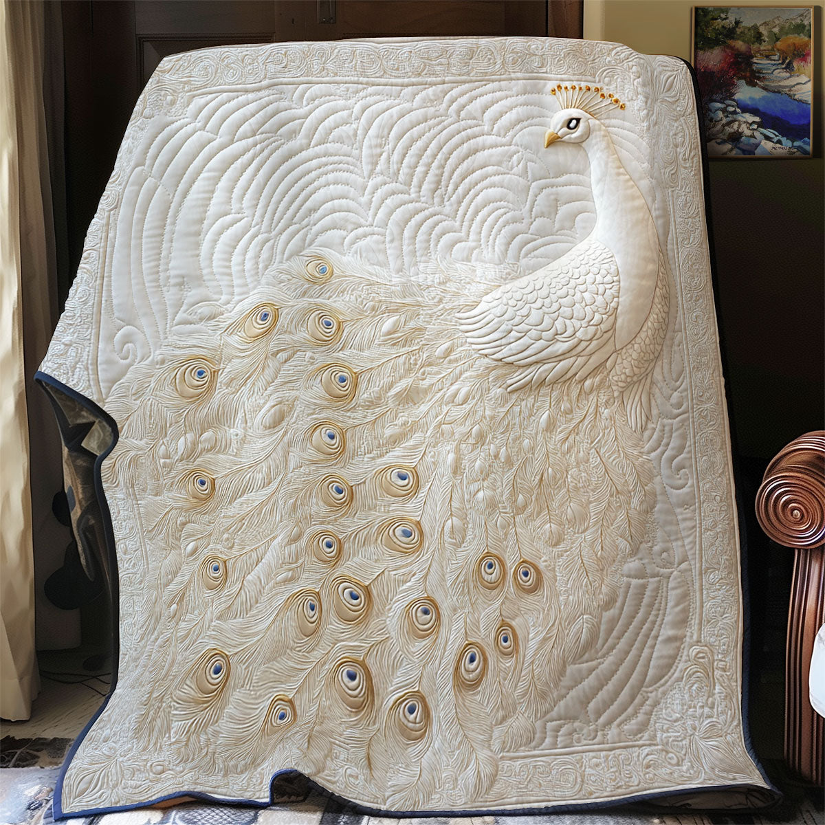 Rynx | Ivory Majesty Quilted Blanket