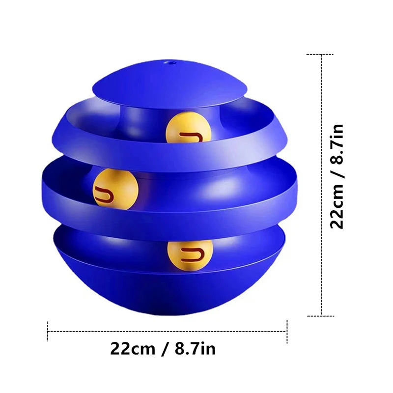 Rynx | 3-Layer Funny Cat Tumbler Toy with Balls