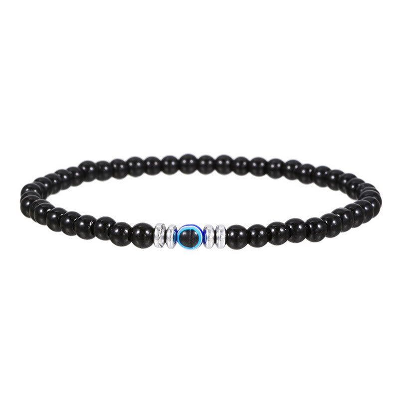 RYNX | Made 4mm Natural Stone Bracelet with Evil Eye - Thor Edition for Men