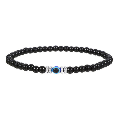 RYNX | Made 4mm Natural Stone Bracelet with Evil Eye - Thor Edition for Men