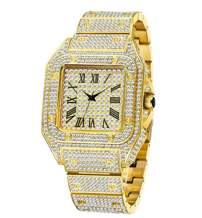 RYNX | Missfox Ice Out Square Watch For Men