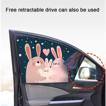 Rynx | Magnetic Curtain In The Car Window Sunshade Cover Cartoon Universal Side Window Sunshade UV Protection For Kid Baby Children
