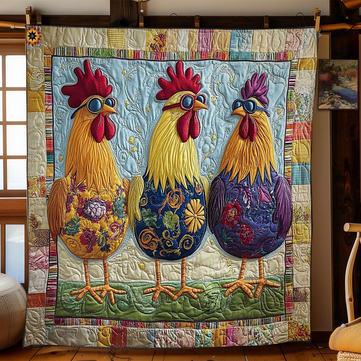 Rynx | Fashion Three Hen Quilt