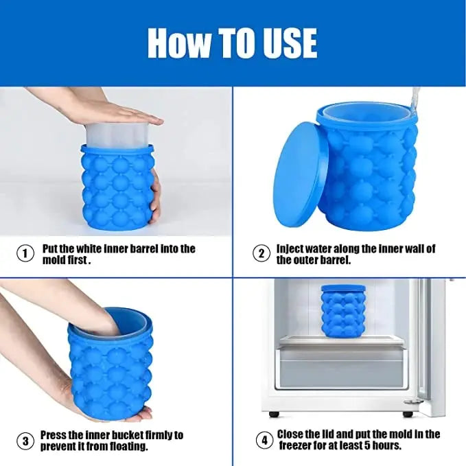 Rynx | Space-saving ice cube container with lid