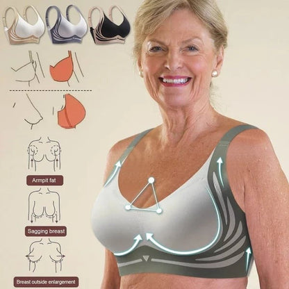 RYNX | Curvafit Super Collection Bra | Wireless Push-Up Bra | No More Sagging Breasts Mint green*3 pieces