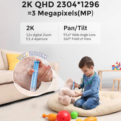 Rynx | Security camera with autofocus and smart motion tracking - Indoor pan/tilt