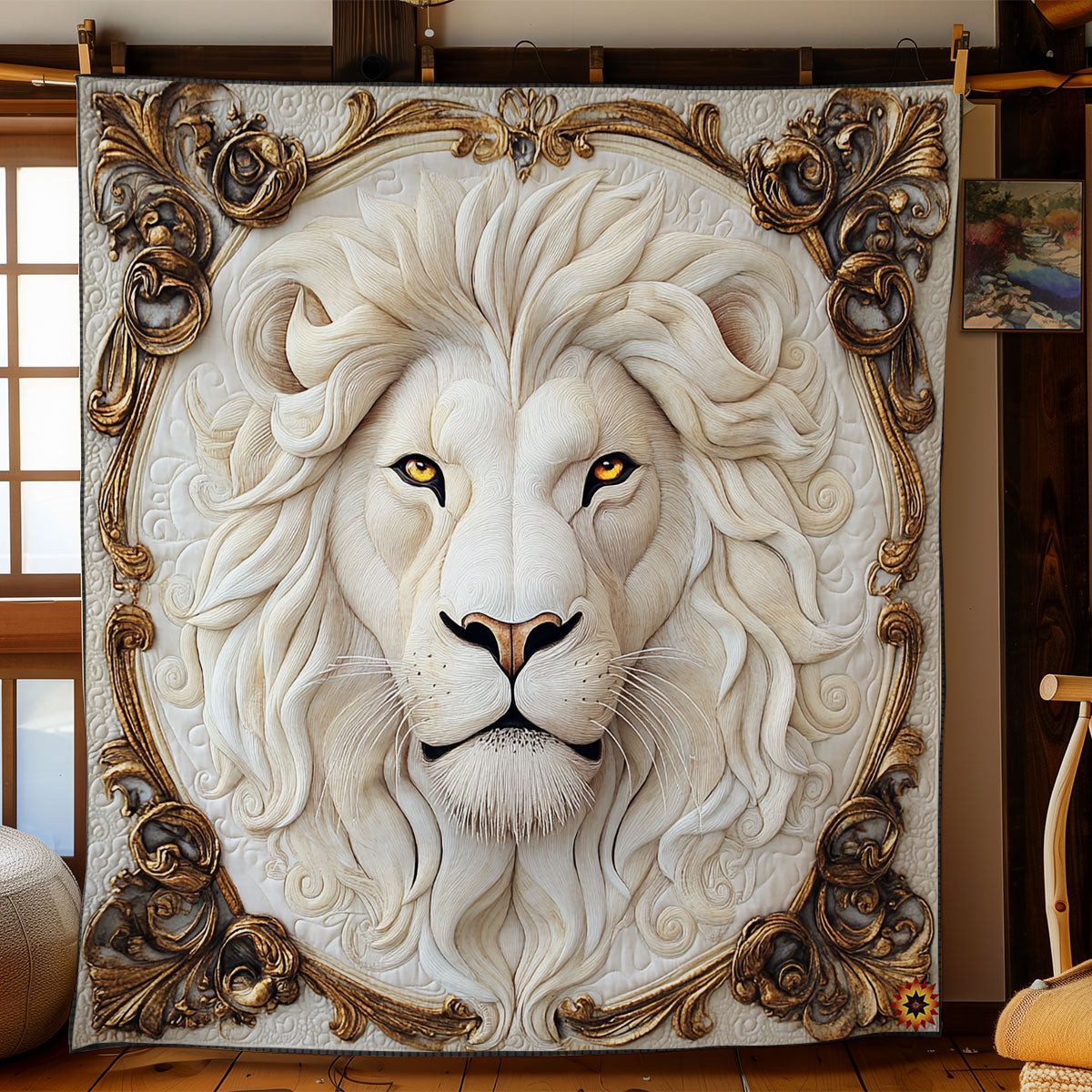 Rynx | Royal White Lion Quilt
