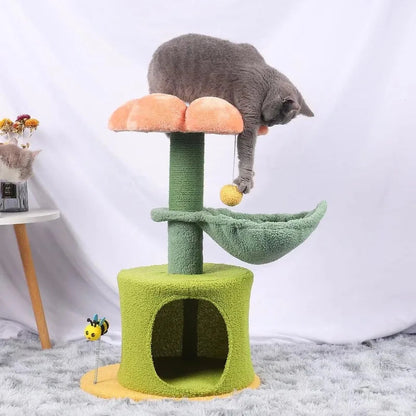 Rynx | Flower Tree Cat Tower with Hammock Bed
