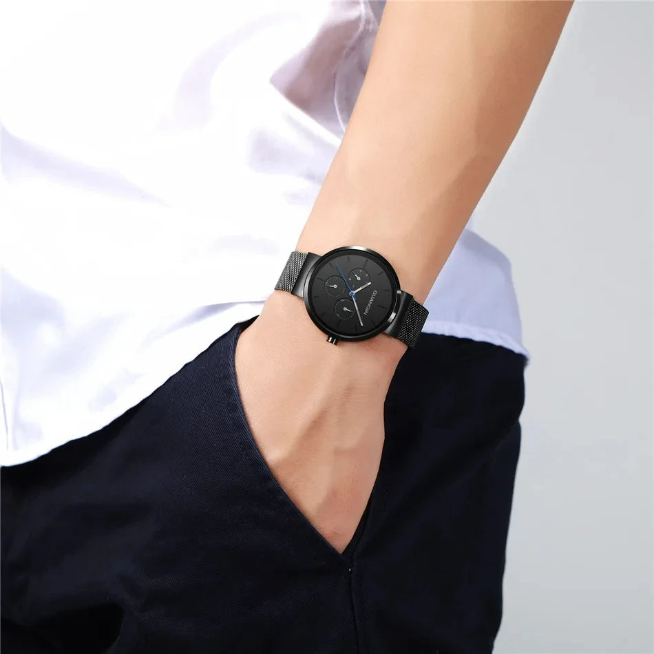 Rynx | Men's Quartz Watch with Steel Mesh Strap