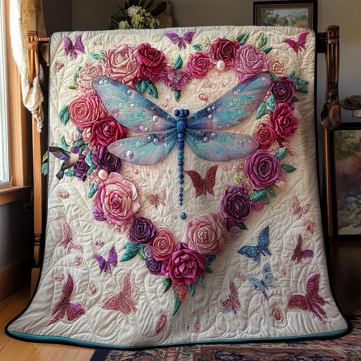 Rynx | Heart Flower Dragonfly Quilt