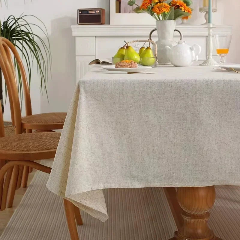 Rynx | Linen Cotton Washable Tablecloth – Elegant Linen Fabric for Weddings, Home Parties and Dinner Banquets