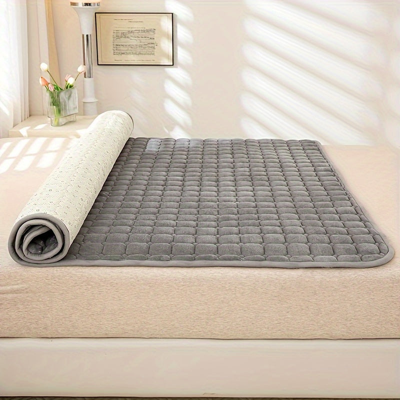 Rynx | Luxurious Solid Color Thick Milk Velvet Mattress Cover - Soft, Comfortable, Breathable Bedding Pad for Restful Sleep in Bedroom, Guest Room, Dorm, and Hotel