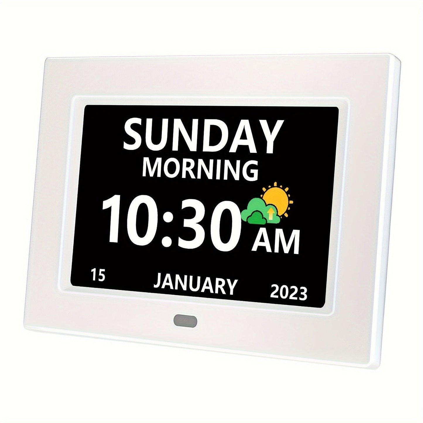 Rynx | 7-Inch Digital Clock for Seniors - Day & Date Display, Customizable Alarms, Medicine Reminders, 3 Modes, Large Font, Ideal for Elderly and Dementia Patients, Black